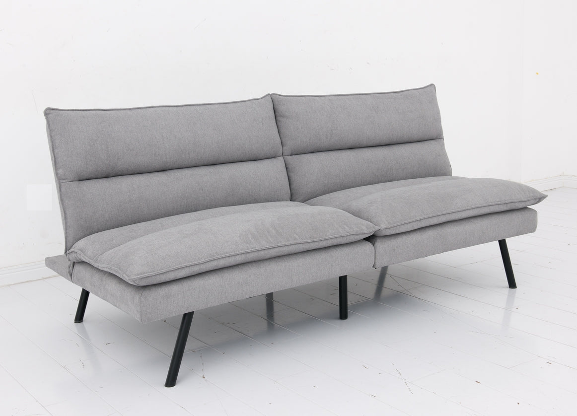 Split Back and Seat Design Soft Grey Fabric Sofa Bed (NS-8070)