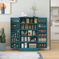 41" Storage Cabinet, 2-Door Kitchen Pantry Cabinet with 5-tier Shelving, 12 Spice Racks, Adjustable Shelves, Teal Blue