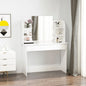 HOMCOM Vanity Table, Makeup Vanity with Open Shelves and Drawer, Dressing Table for Bedroom, White