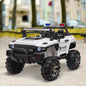 Kids 2 Seater Ride-On Car Police Truck Electric with LED Lights & MP3 for Kids