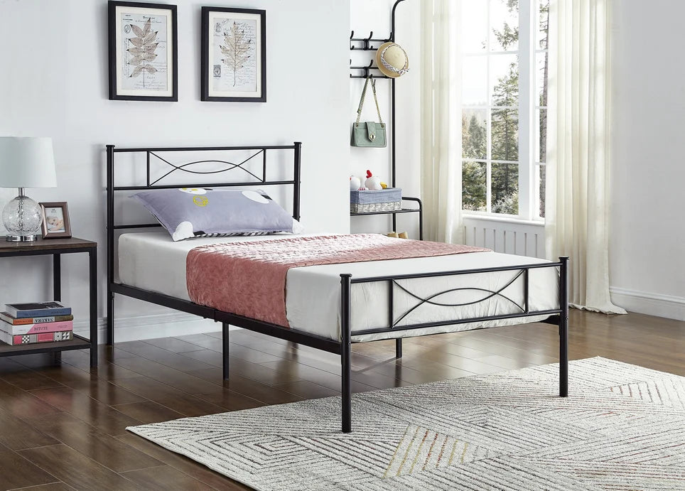 Metal Bed Frame + 6" Mattress Combo