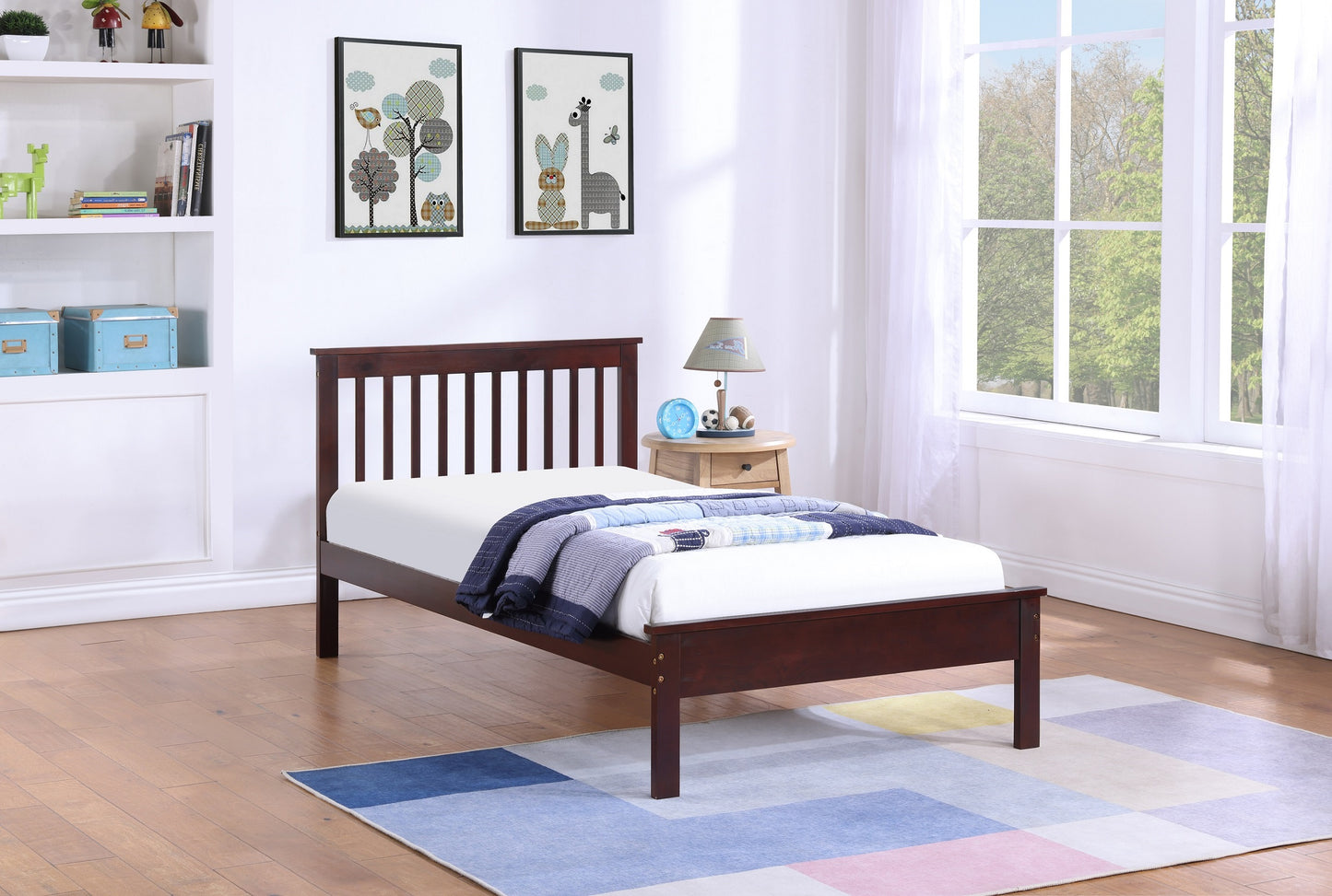 Wooden Bed Frame With Drawers (NS-415)