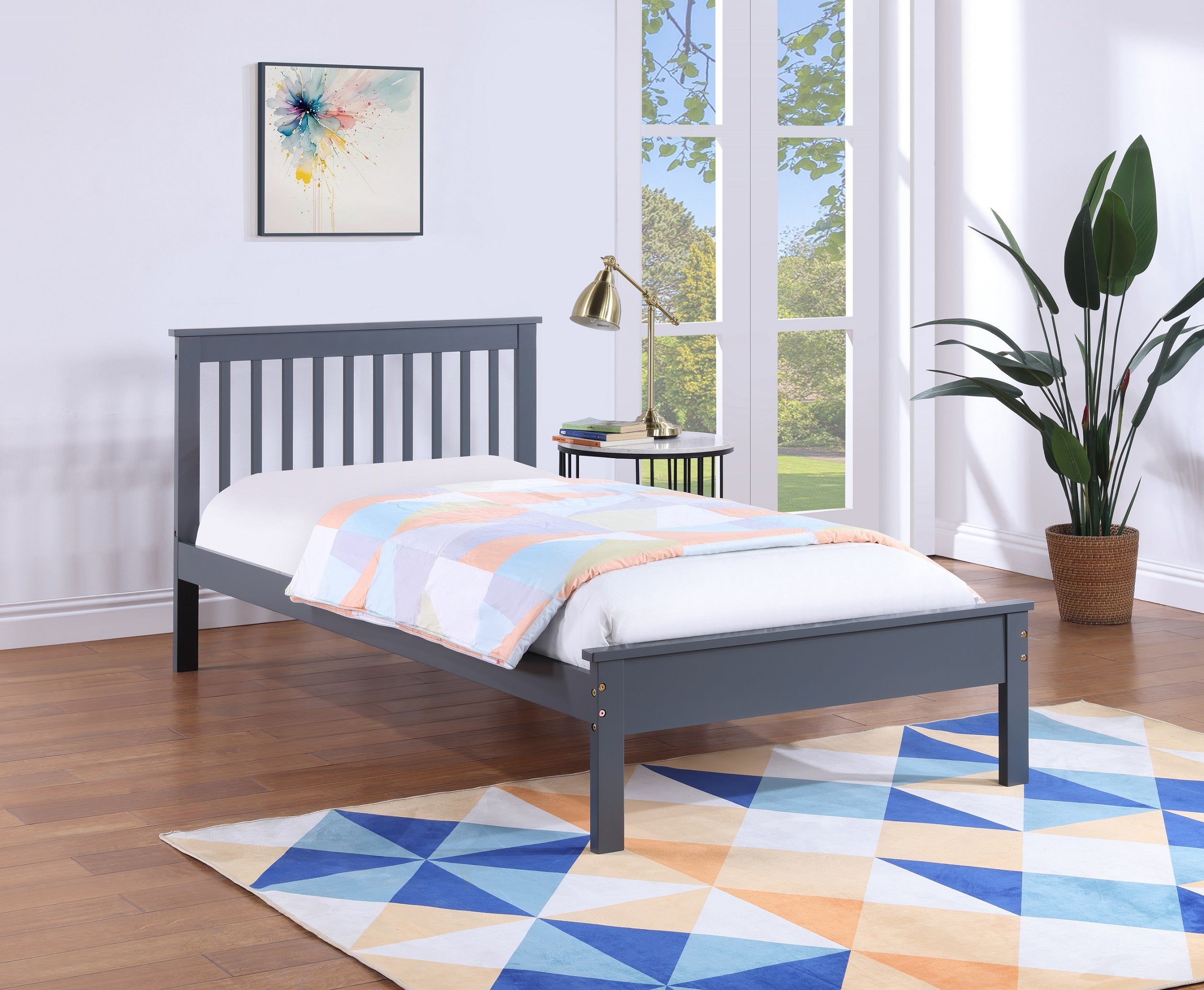 Wooden Bed Frame With Drawers (NS-415)