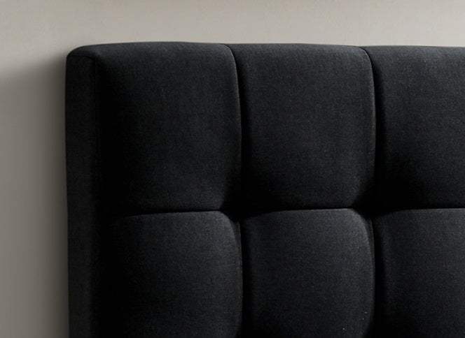 Black Fabric Hydraulic Lift Storage Bed Frame (NS-5785)