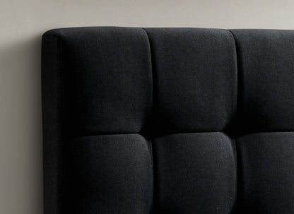 Black Fabric Hydraulic Lift Storage Bed Frame (NS-5785)