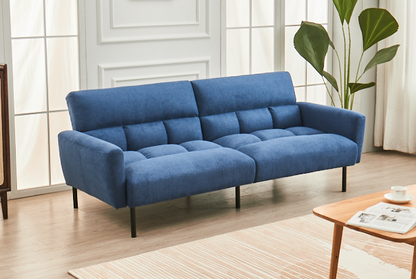 Soft Blue Fabric Split Back and Seat Design  (NS-8040)