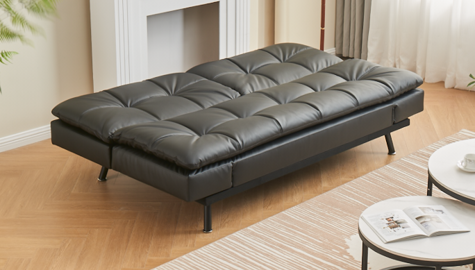 Black PU Split Back and Seat Design (NS-8050)