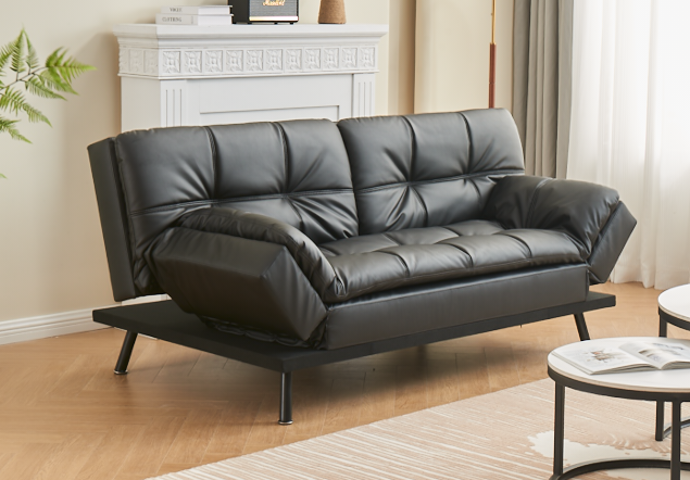 Black PU Split Back and Seat Design (NS-8050)