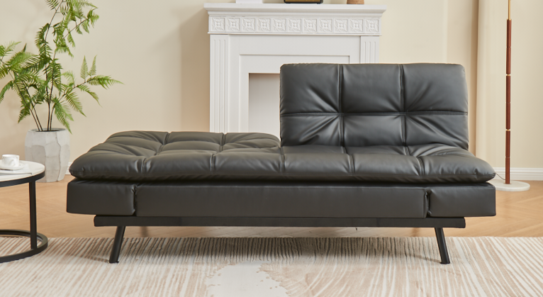 Black PU Split Back and Seat Design (NS-8050)