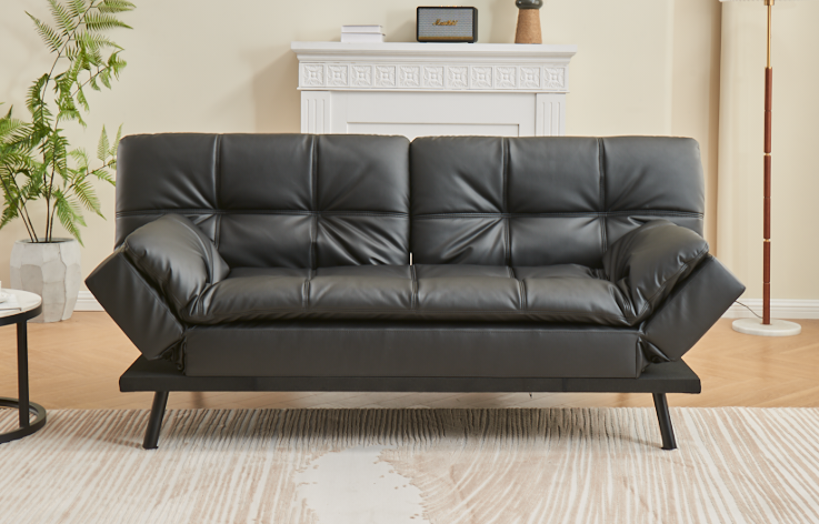 Black PU Split Back and Seat Design (NS-8050)