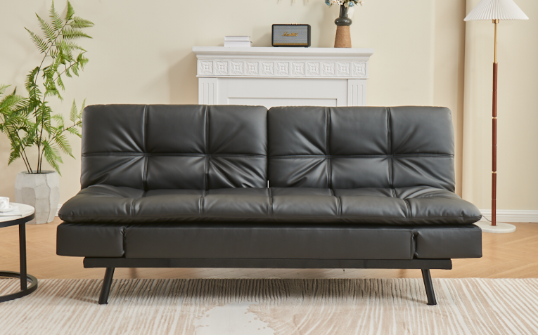 Black PU Split Back and Seat Design (NS-8050)