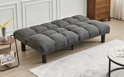 Split Back and Seat Design Soft Grey Fabric (NS-8060)
