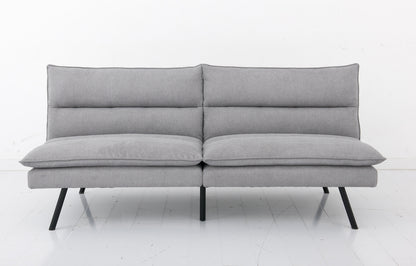 Split Back and Seat Design Soft Grey Fabric Sofa Bed (NS-8070)