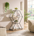 🖤 Modern 3-Tier Hexagon Display Shelf