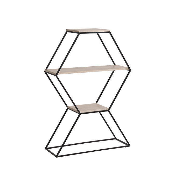 🖤 Modern 3-Tier Hexagon Display Shelf