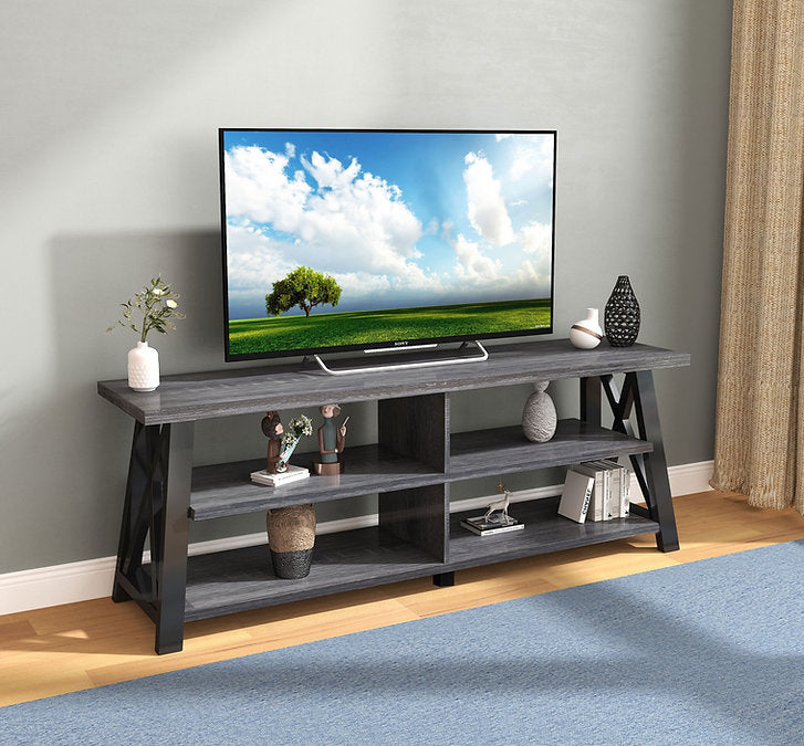🖤 Modern X-Frame TV Stand