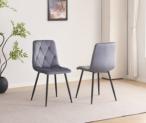 Stone Top in Snowy White Marble Finish Dining Set With Chairs