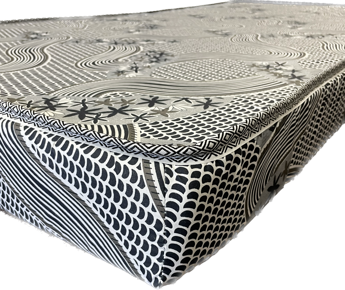 Wooden and Metal Bed Frame Combo (6" Foam Mattress Included)