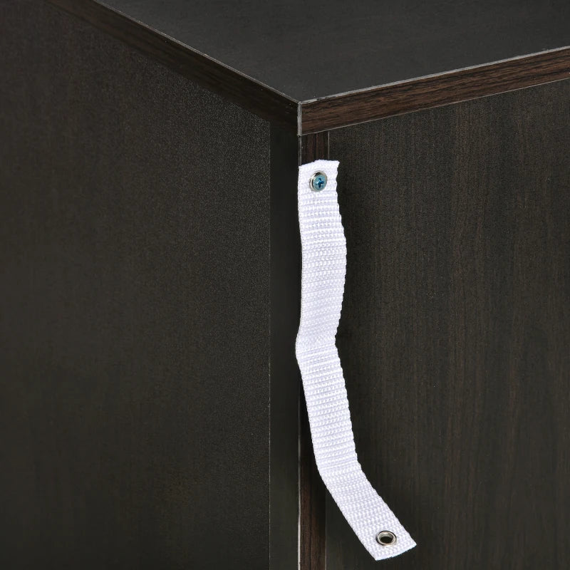 Bedside Table with 3 Drawers, Modern Wood Nightstand, Side Table with Anti-tipping Design for Bedroom, Set of 2, Dark Brown